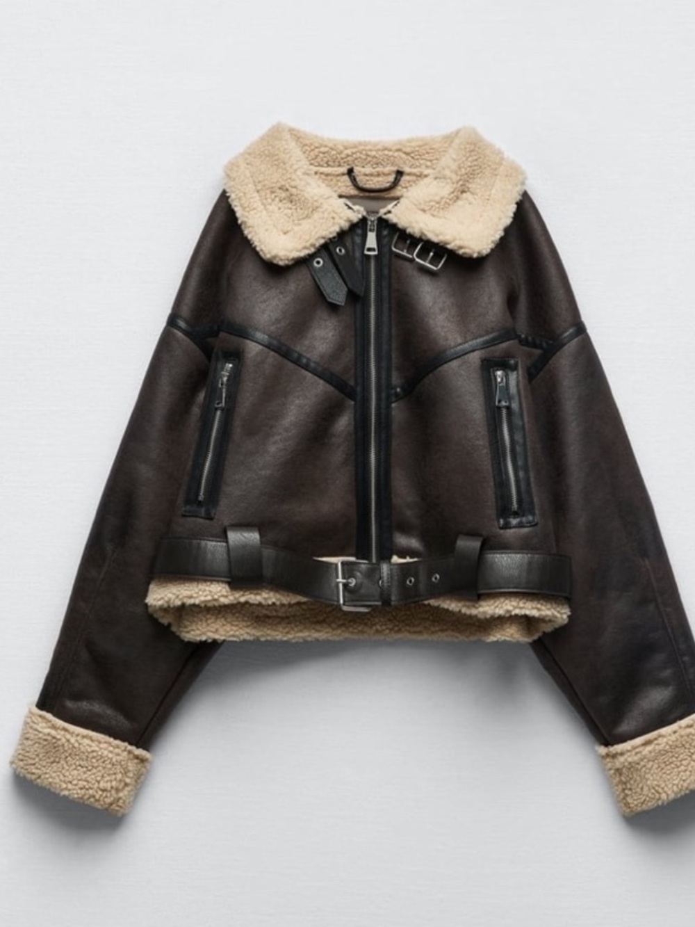 Zara Double Faced Faux Leather Jacket